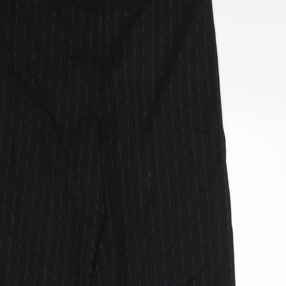 NEXT Womens Black Striped  Trousers  Size 12 L29 in