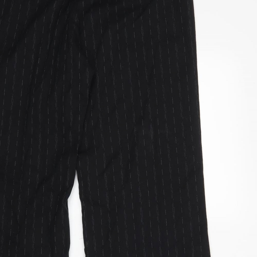 NEXT Womens Black Striped  Trousers  Size 12 L29 in