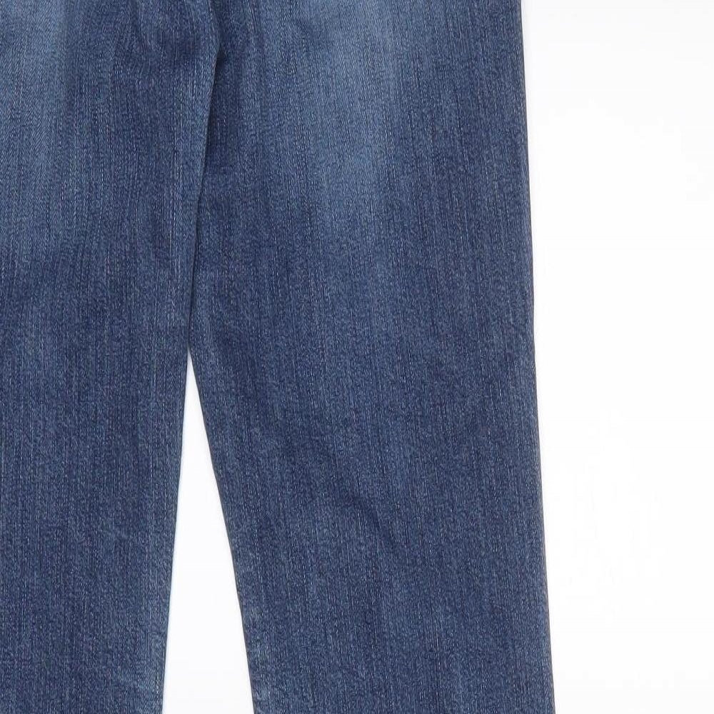 Levi's Womens Blue  Denim Flared Jeans Size 28 L32 in