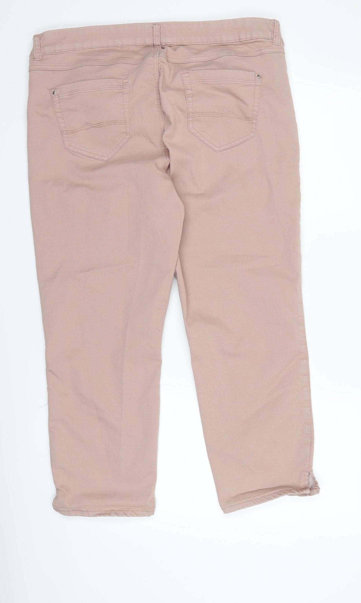 Canada Womens Pink  Denim Cropped Jeans Size 18 L24 in