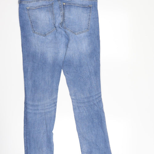 H&M Womens Blue  Denim Skinny Jeans Size 34 in L31 in - Over the bump