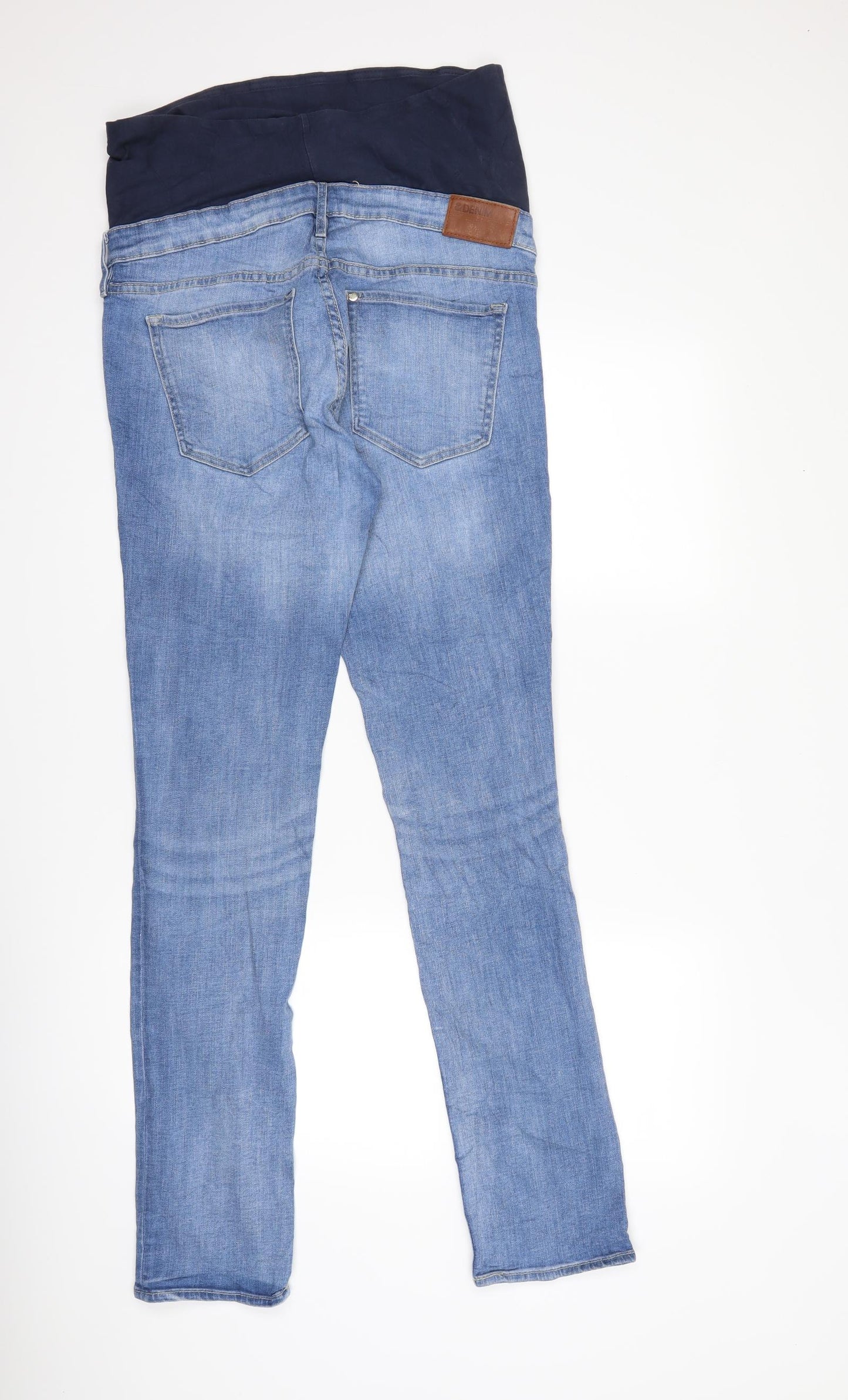 H&M Womens Blue  Denim Skinny Jeans Size 34 in L31 in - Over the bump
