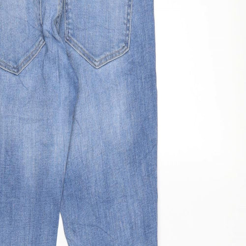 H&M Womens Blue  Denim Skinny Jeans Size 34 in L31 in - Over the bump