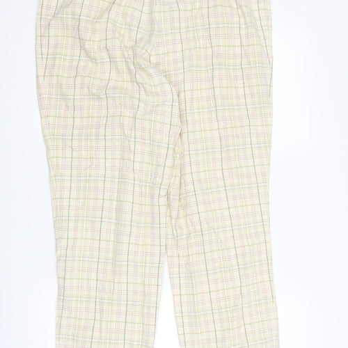 EB Company Womens Beige Check  Trousers  Size 14 L28 in