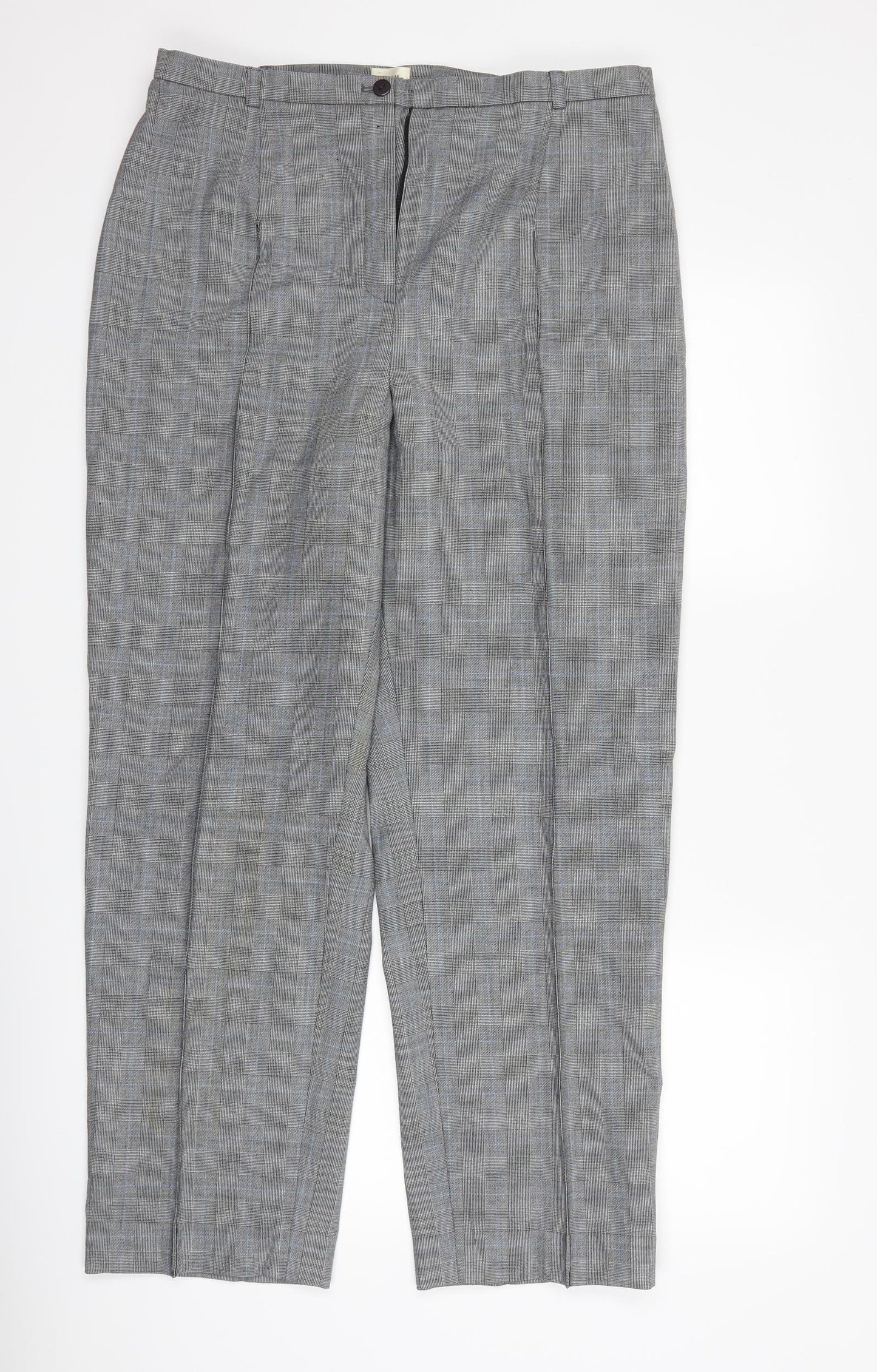 Viyella Womens Grey Houndstooth  Trousers  Size 16 L29 in