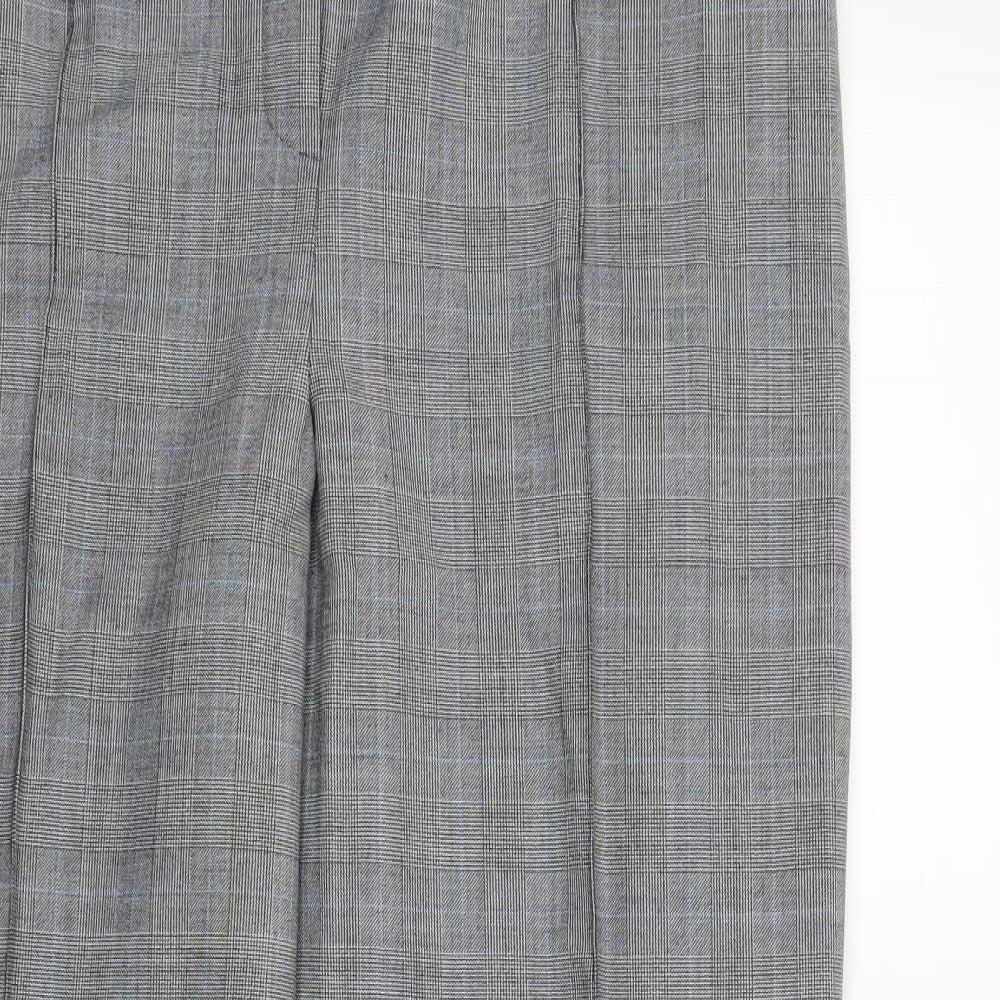 Viyella Womens Grey Houndstooth  Trousers  Size 16 L29 in