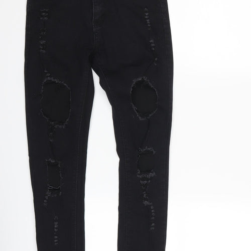 denim wise Womens Black  Denim Skinny Jeans Size 6 L25 in