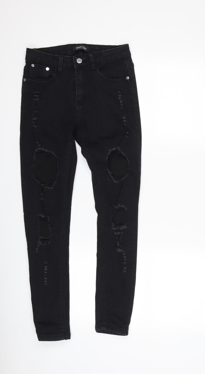 denim wise Womens Black  Denim Skinny Jeans Size 6 L25 in