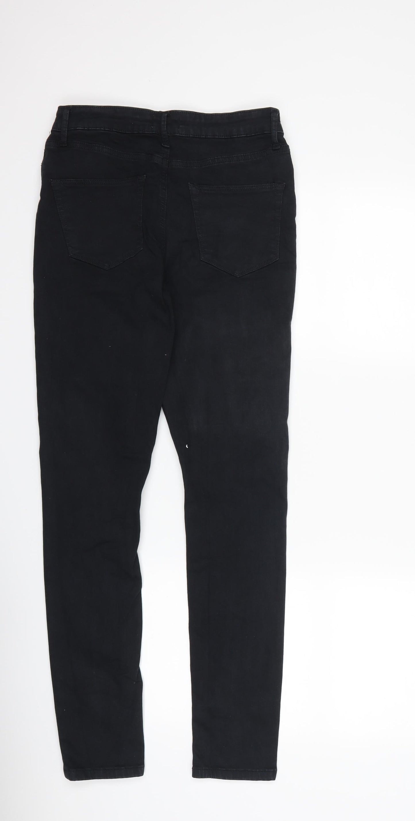 Miss Selfridge Womens Black  Denim Skinny Jeans Size 12 L28 in