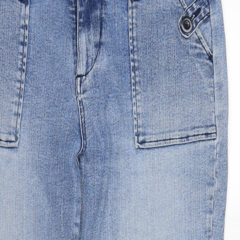 Evie Womens Blue  Denim Cropped Jeans Size 14 L21 in