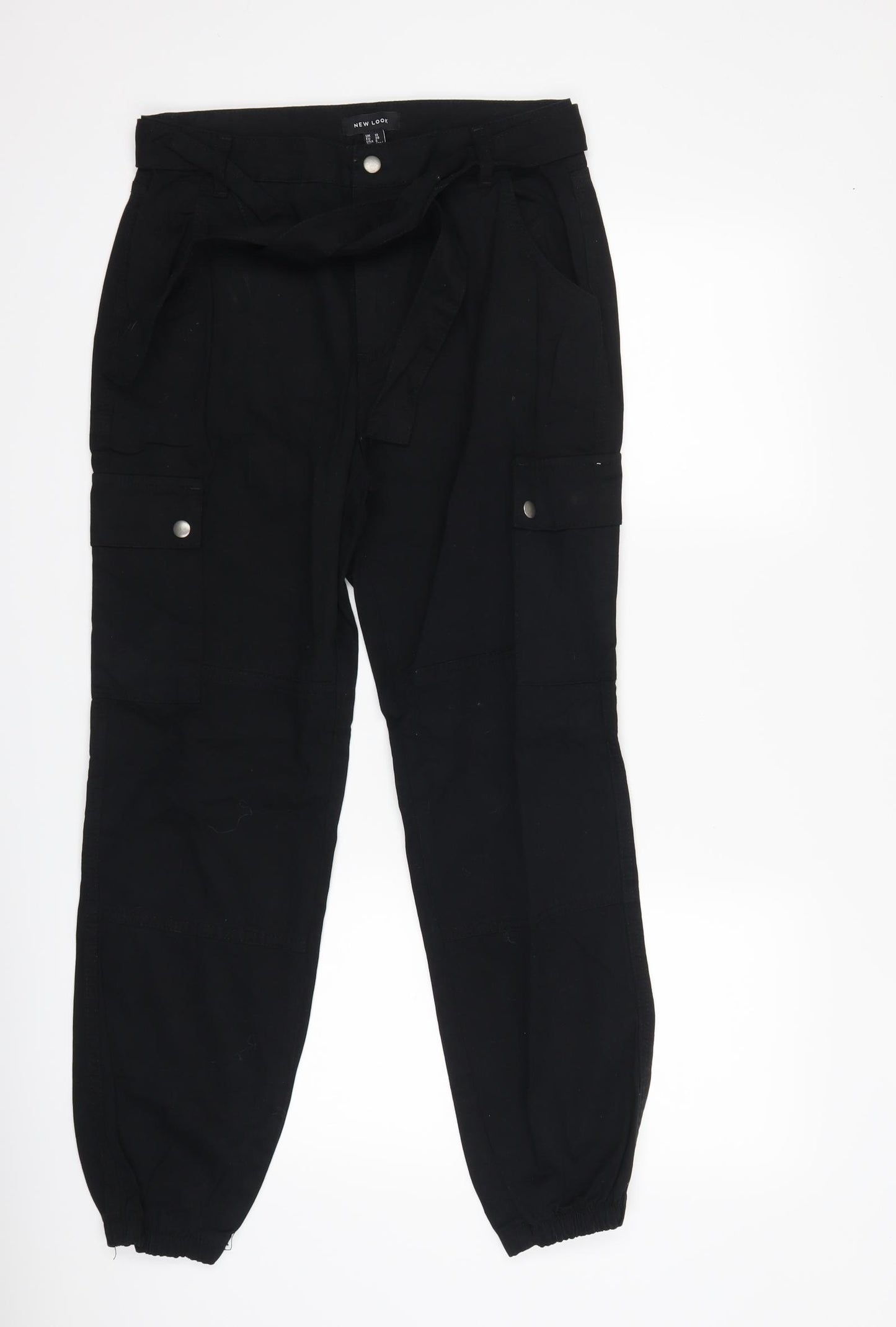 New Look Womens Black   Cargo Trousers Size 10 L27 in