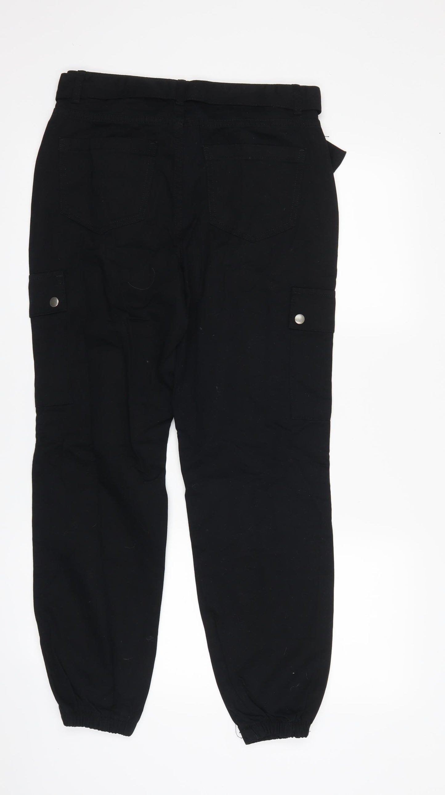 New Look Womens Black   Cargo Trousers Size 10 L27 in