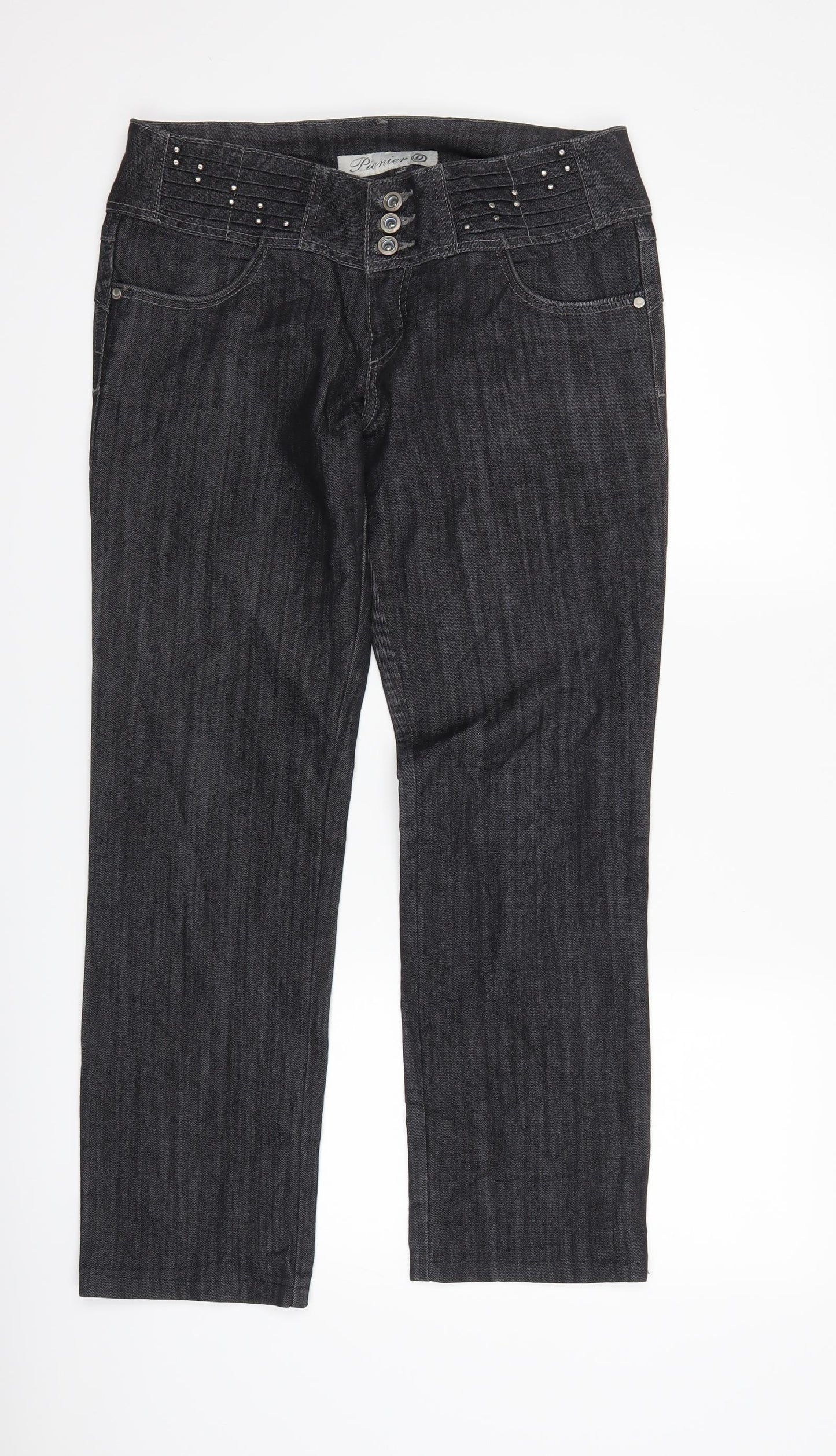 Premier Womens Black  Denim Straight Jeans Size 32 L27 in