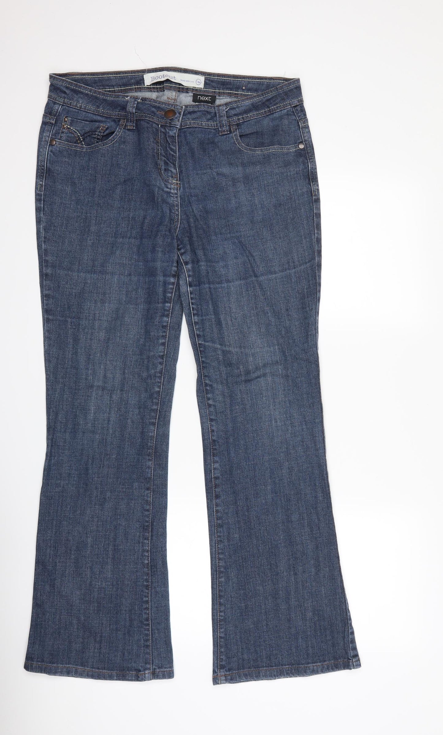 NEXT Womens Blue  Denim Bootcut Jeans Size 14 L30 in