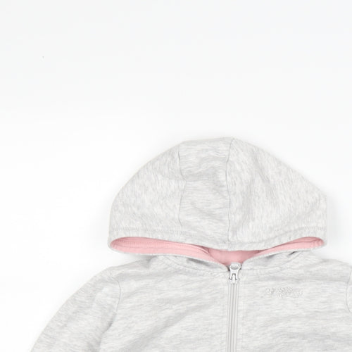 Matalan Girls Grey   Full Zip Hoodie Size 5-6 Years