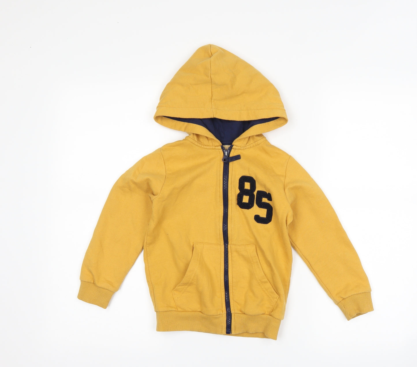 Matalan Boys Yellow   Full Zip Hoodie Size 4 Years