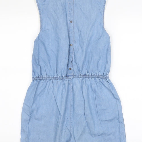 George Girls Blue Floral  Playsuit One-Piece Size 13-14 Years