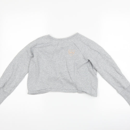 NEXT Girls Grey   Pullover Sweatshirt Size 8 Years  - love