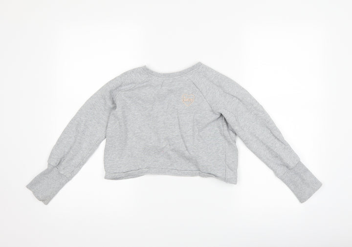 NEXT Girls Grey   Pullover Sweatshirt Size 8 Years  - love