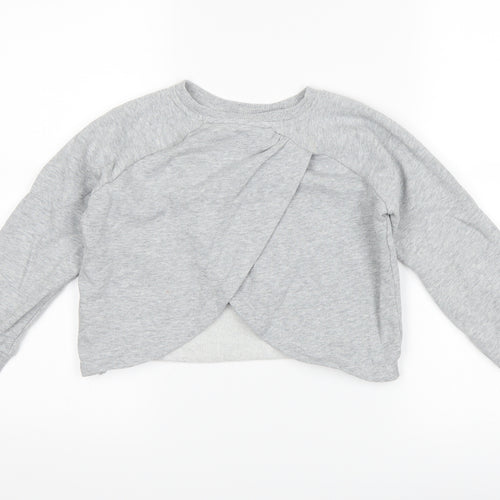 NEXT Girls Grey   Pullover Sweatshirt Size 8 Years  - love