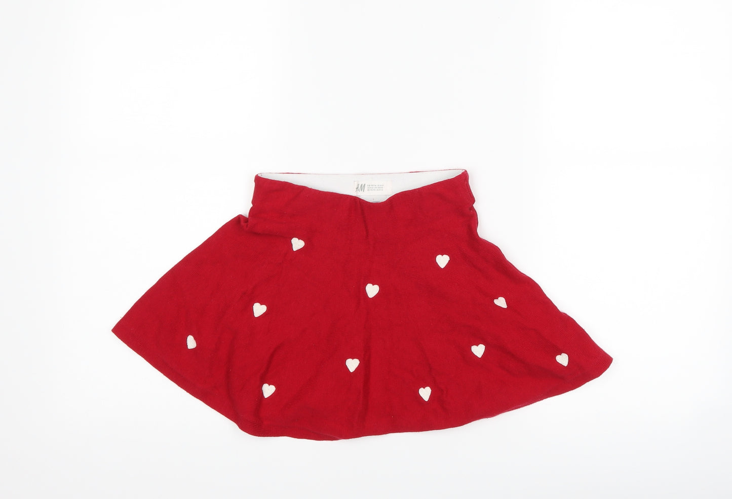H&M Girls Red Polka Dot  A-Line Skirt Size 5-6 Years