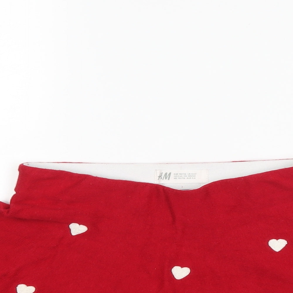 H&M Girls Red Polka Dot  A-Line Skirt Size 5-6 Years