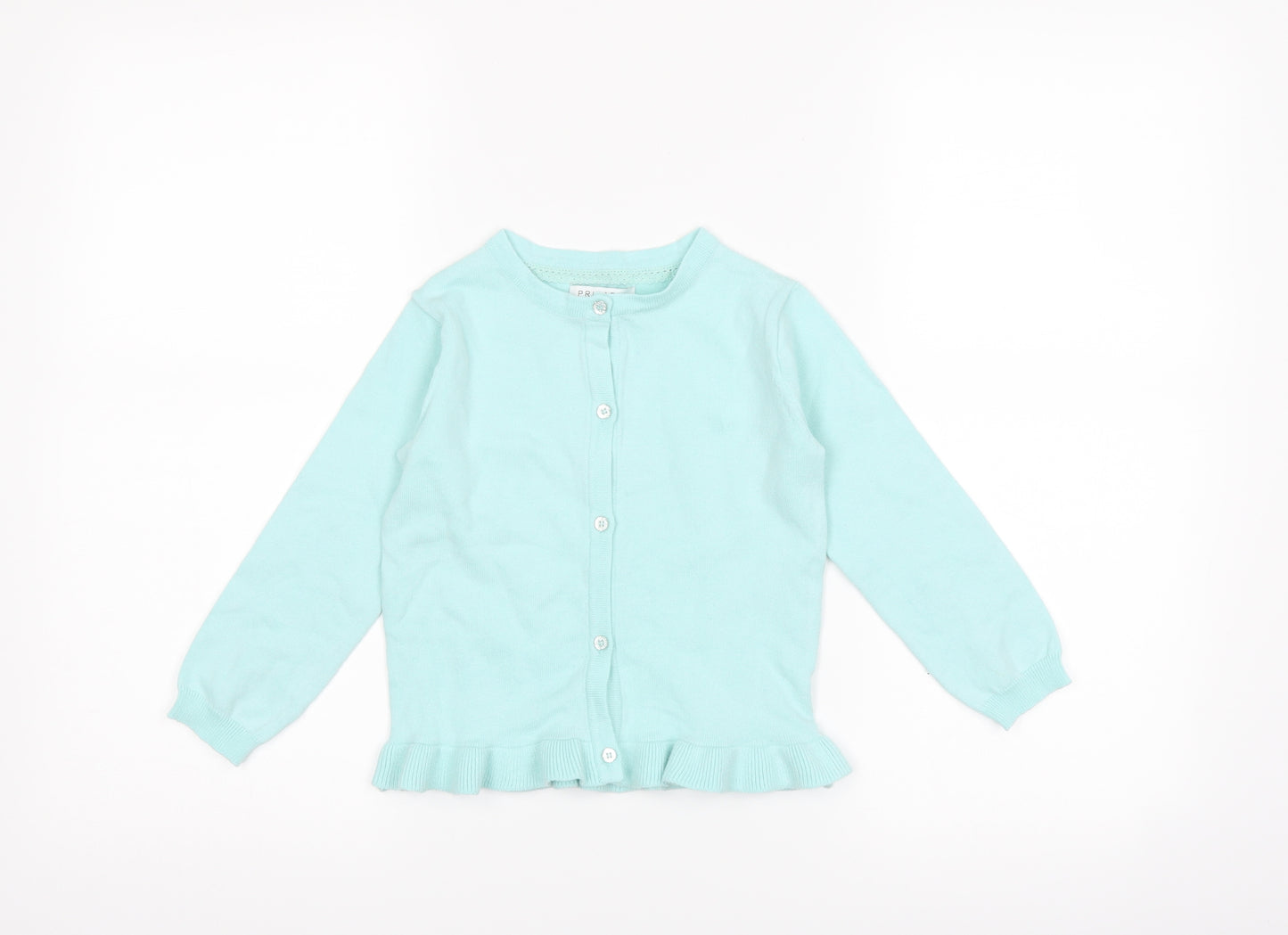 Primark Girls Blue   Cardigan Jumper Size 4-5 Years