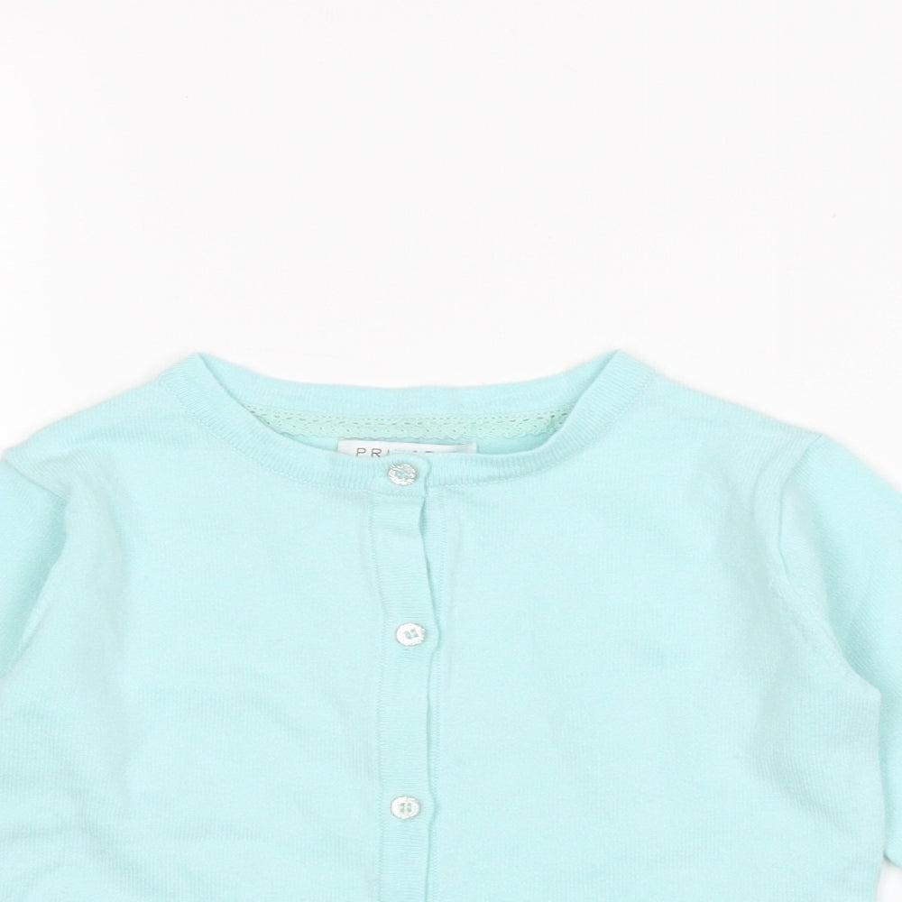 Primark Girls Blue   Cardigan Jumper Size 4-5 Years
