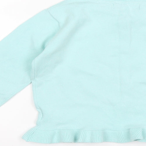 Primark Girls Blue   Cardigan Jumper Size 4-5 Years