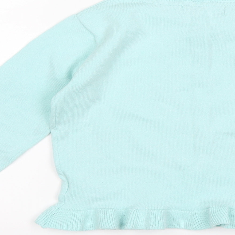 Primark Girls Blue   Cardigan Jumper Size 4-5 Years