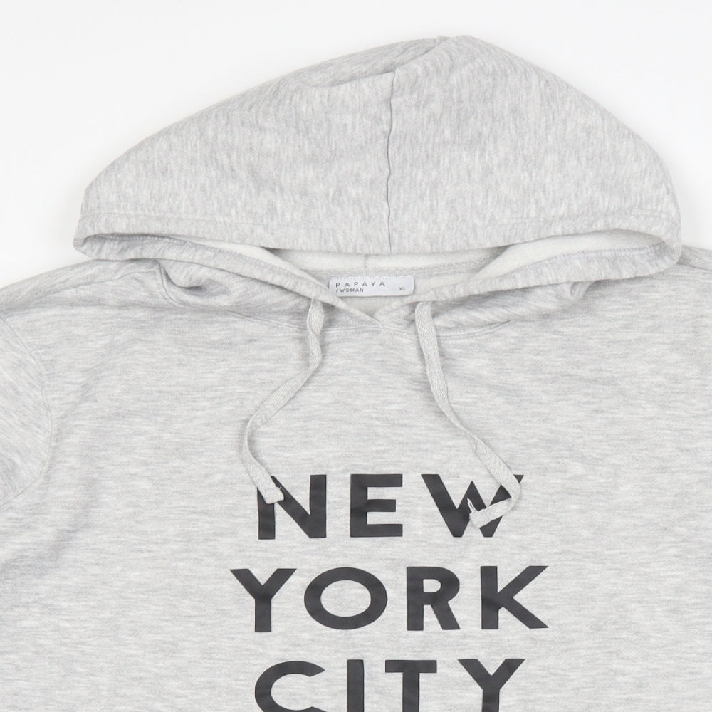 Papaya Womens Grey   Pullover Hoodie Size XL  - New York City