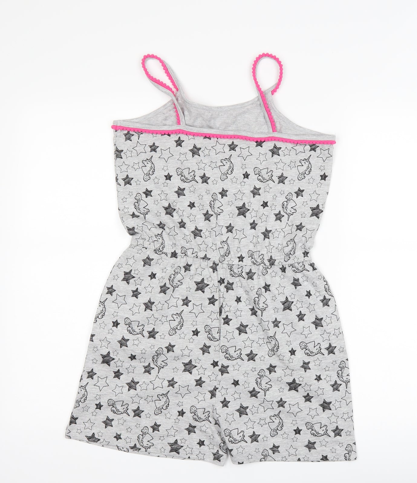 Matalan Girls Grey   Playsuit One-Piece Size 13 Years  - Unicorns