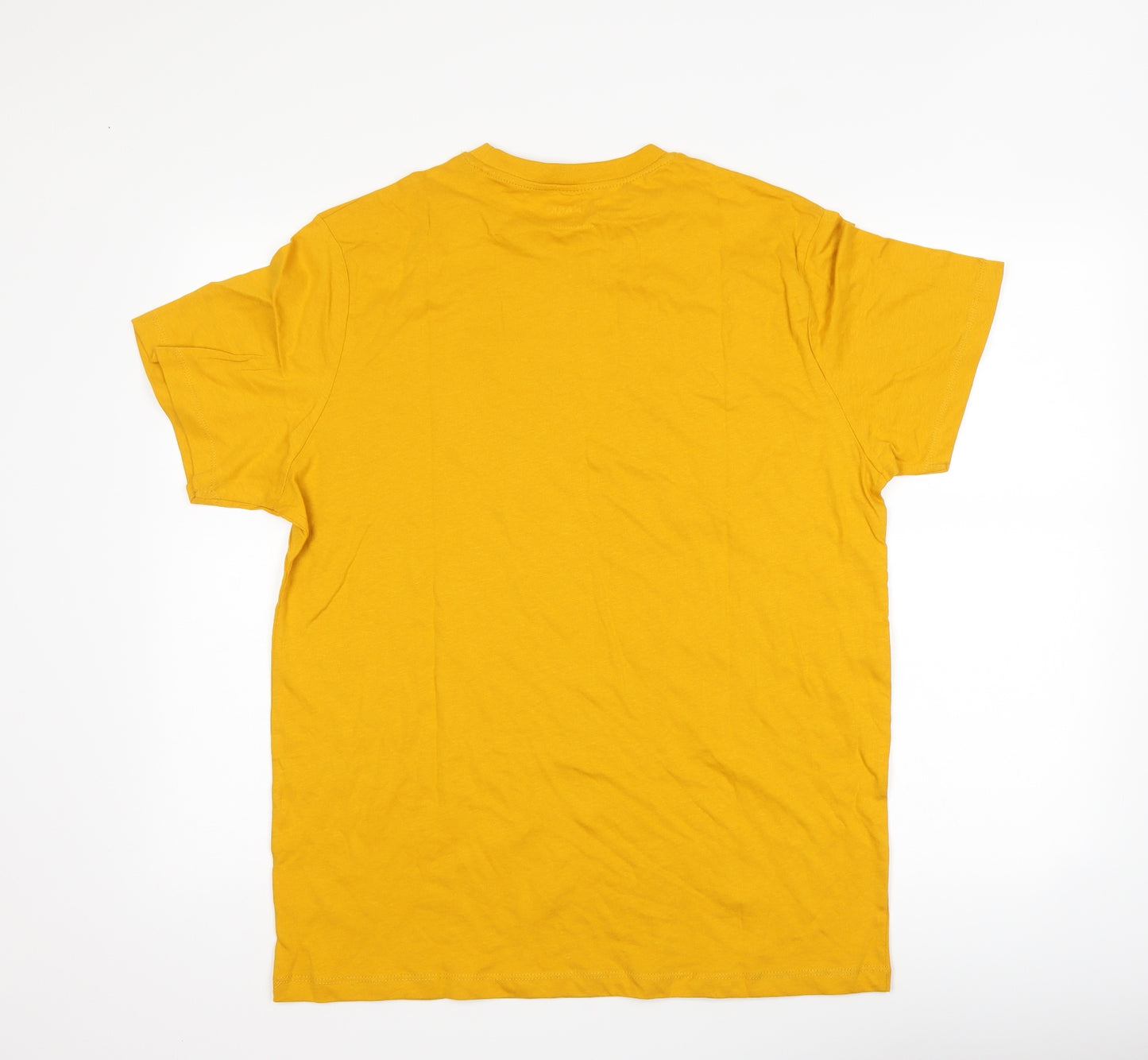 Primark Mens Orange    T-Shirt Size L  - slogan