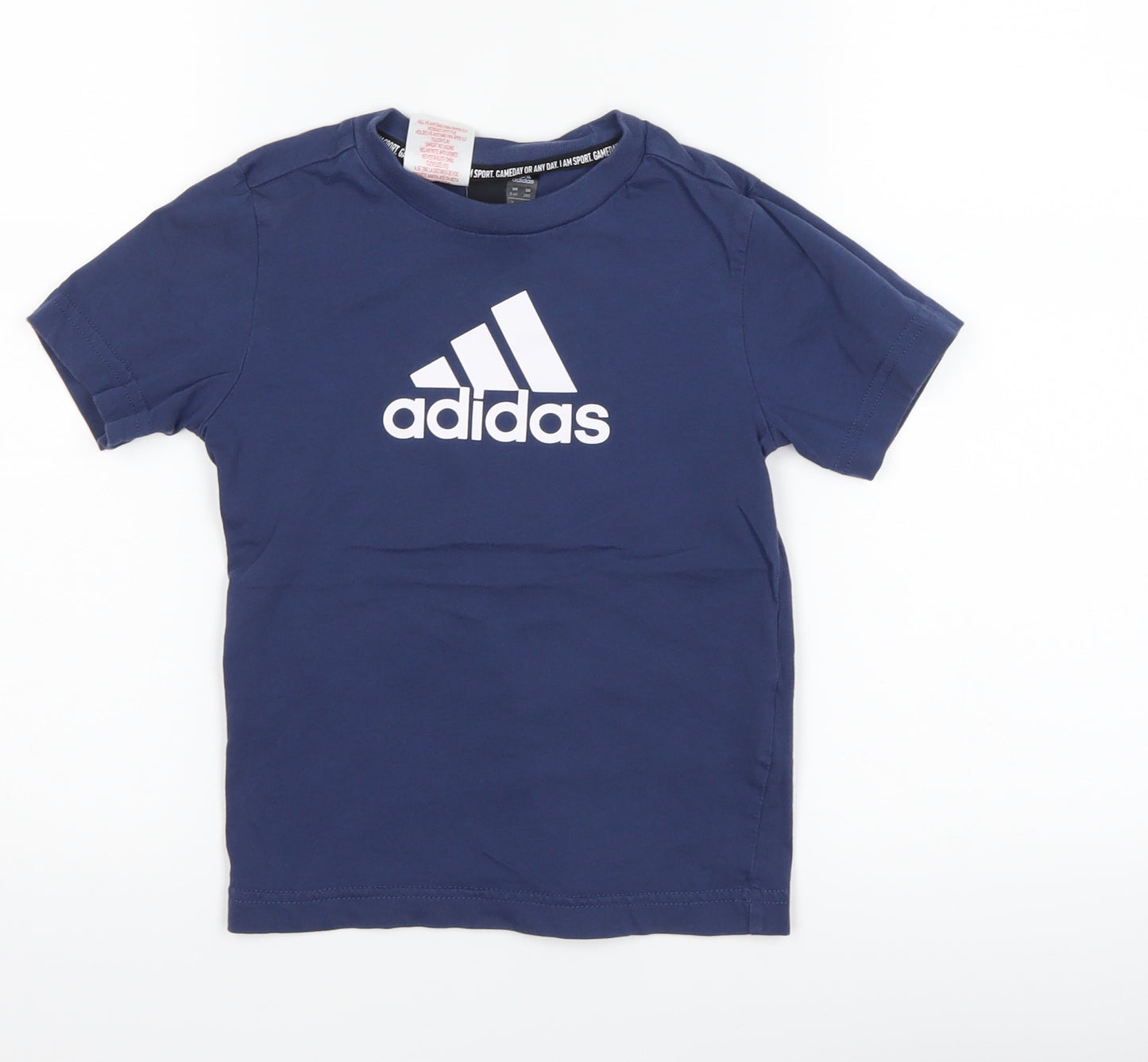 adidas Boys Blue   Basic T-Shirt Size 5-6 Years