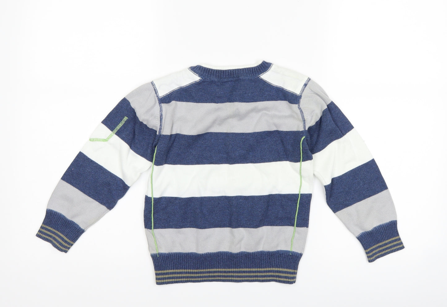 NEXT Boys Blue Striped  Pullover Jumper Size 5 Years