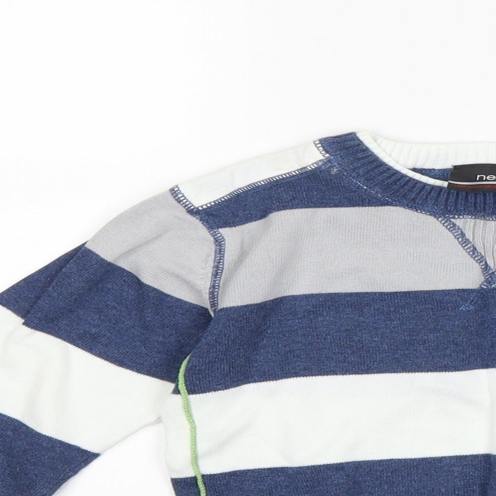 NEXT Boys Blue Striped  Pullover Jumper Size 5 Years