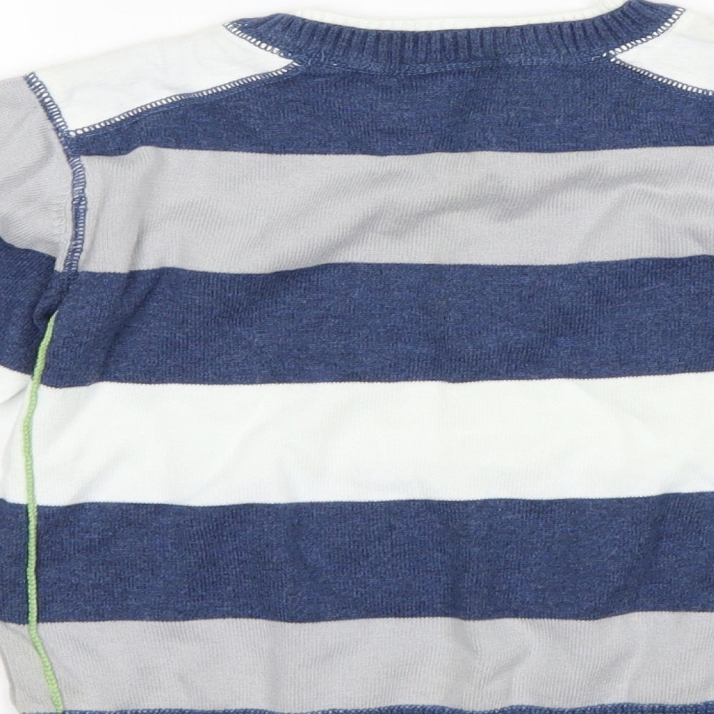 NEXT Boys Blue Striped  Pullover Jumper Size 5 Years