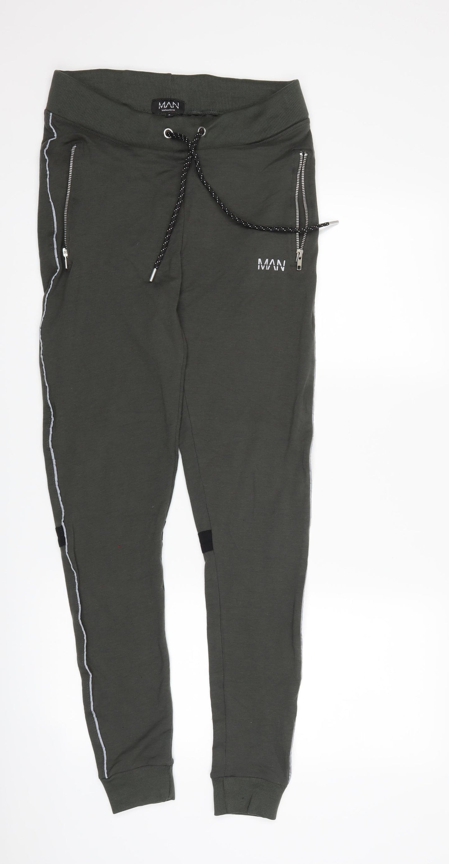 Boohoo Mens Green   Jogger Trousers Size S L28 in