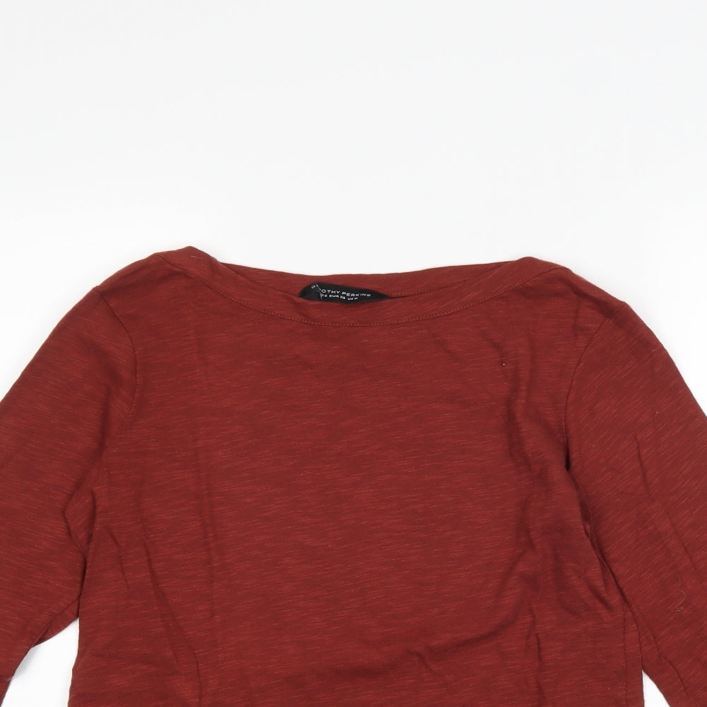 Dorothy Perkins Womens Brown   Basic T-Shirt Size 10