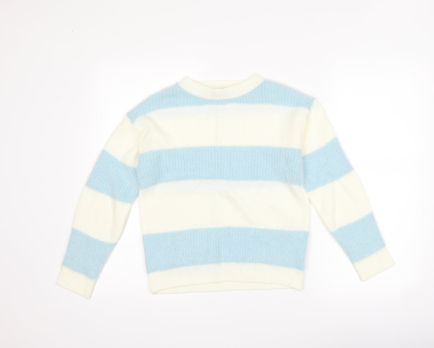 New Look Girls Blue Striped  Pullover Jumper Size 12-13 Years