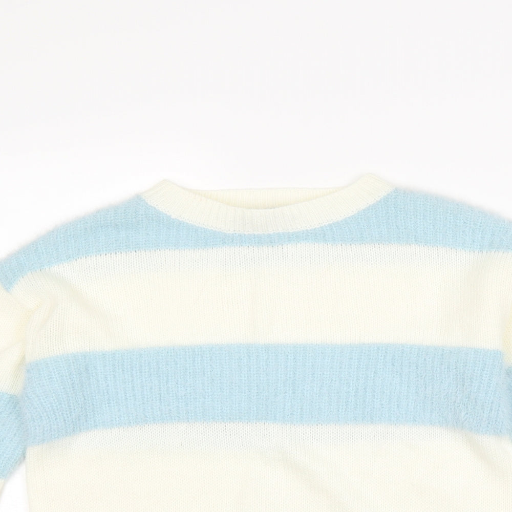New Look Girls Blue Striped  Pullover Jumper Size 12-13 Years