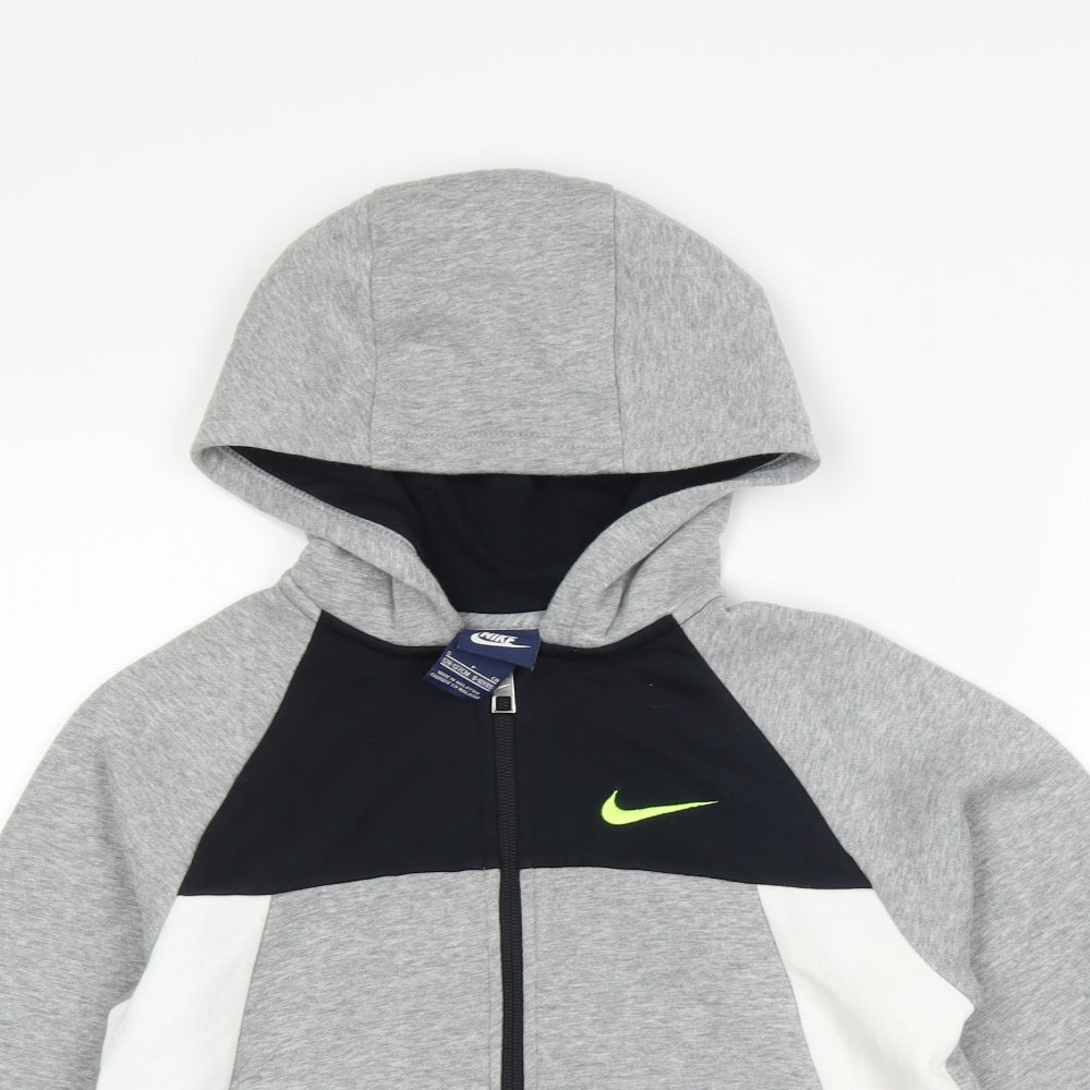 Nike Boys Grey   Full Zip Hoodie Size 8-9 Years