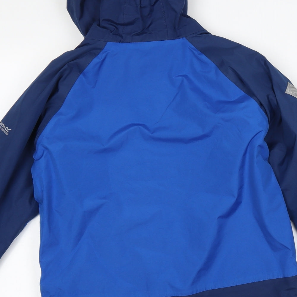 Regatta Boys Blue   Rain Coat Coat Size 9-10 Years