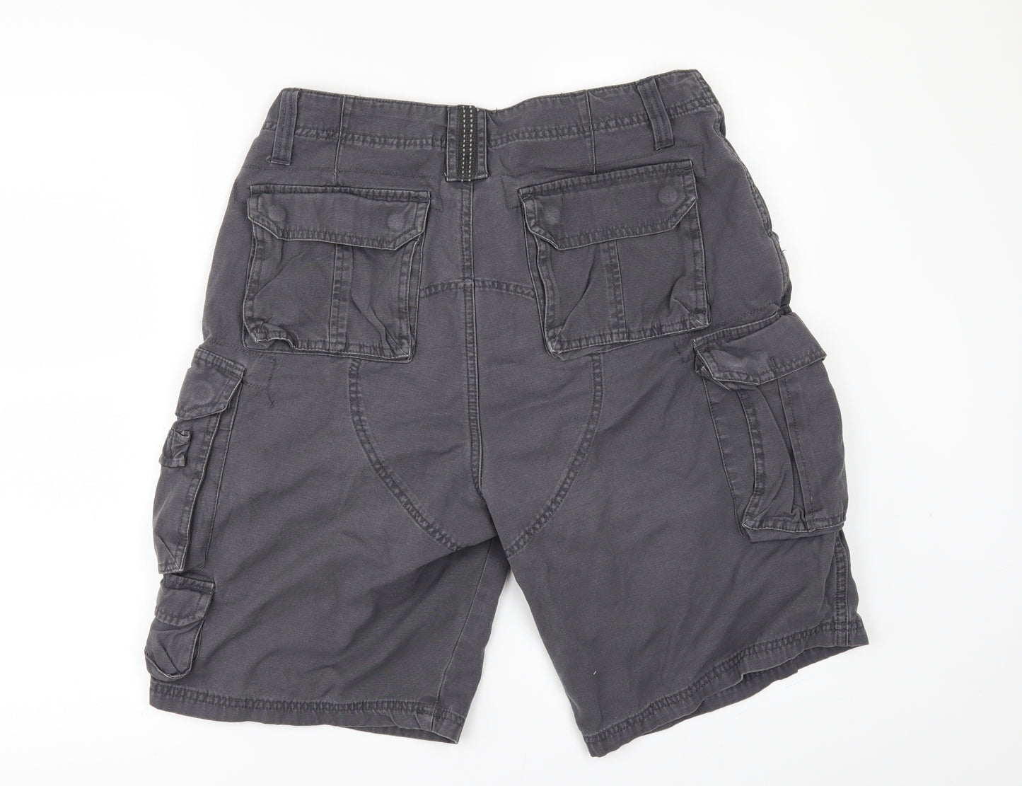 Denim & Co. Mens Grey  Denim Biker Shorts Size 32 in
