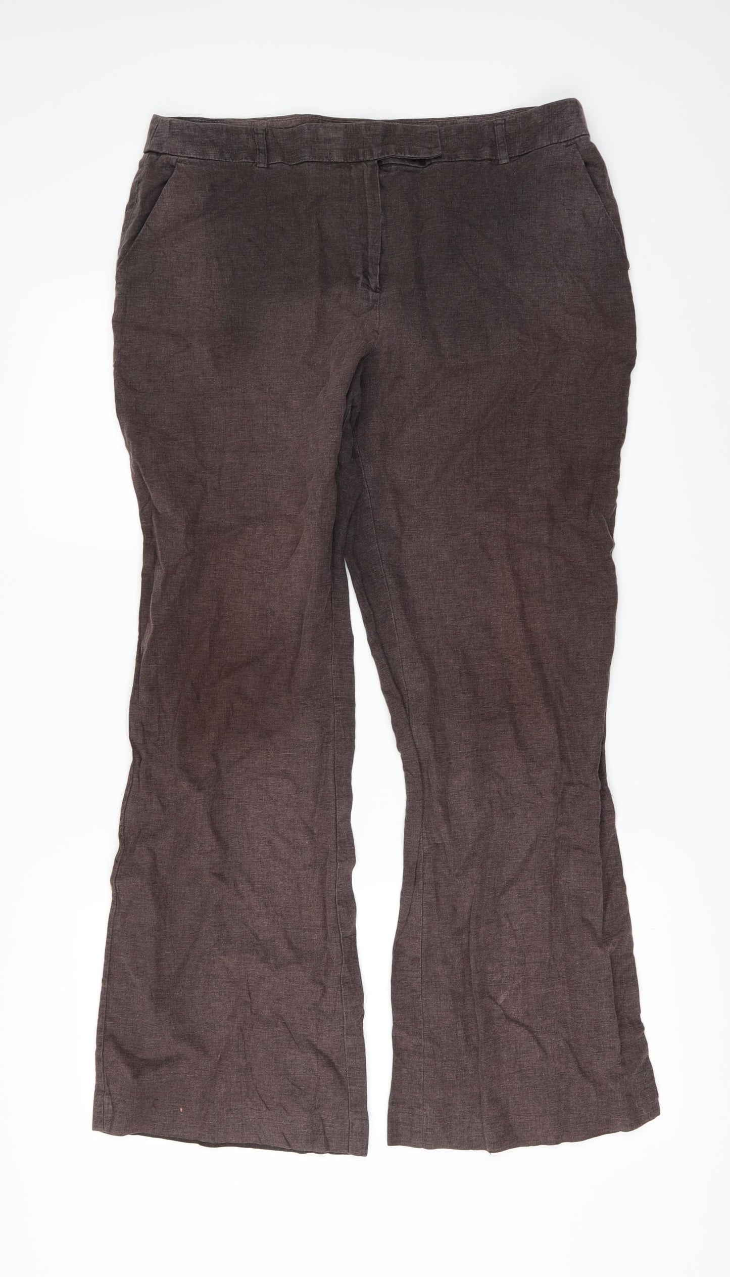 Marks and Spencer Womens Brown   Trousers  Size 14 L29 in