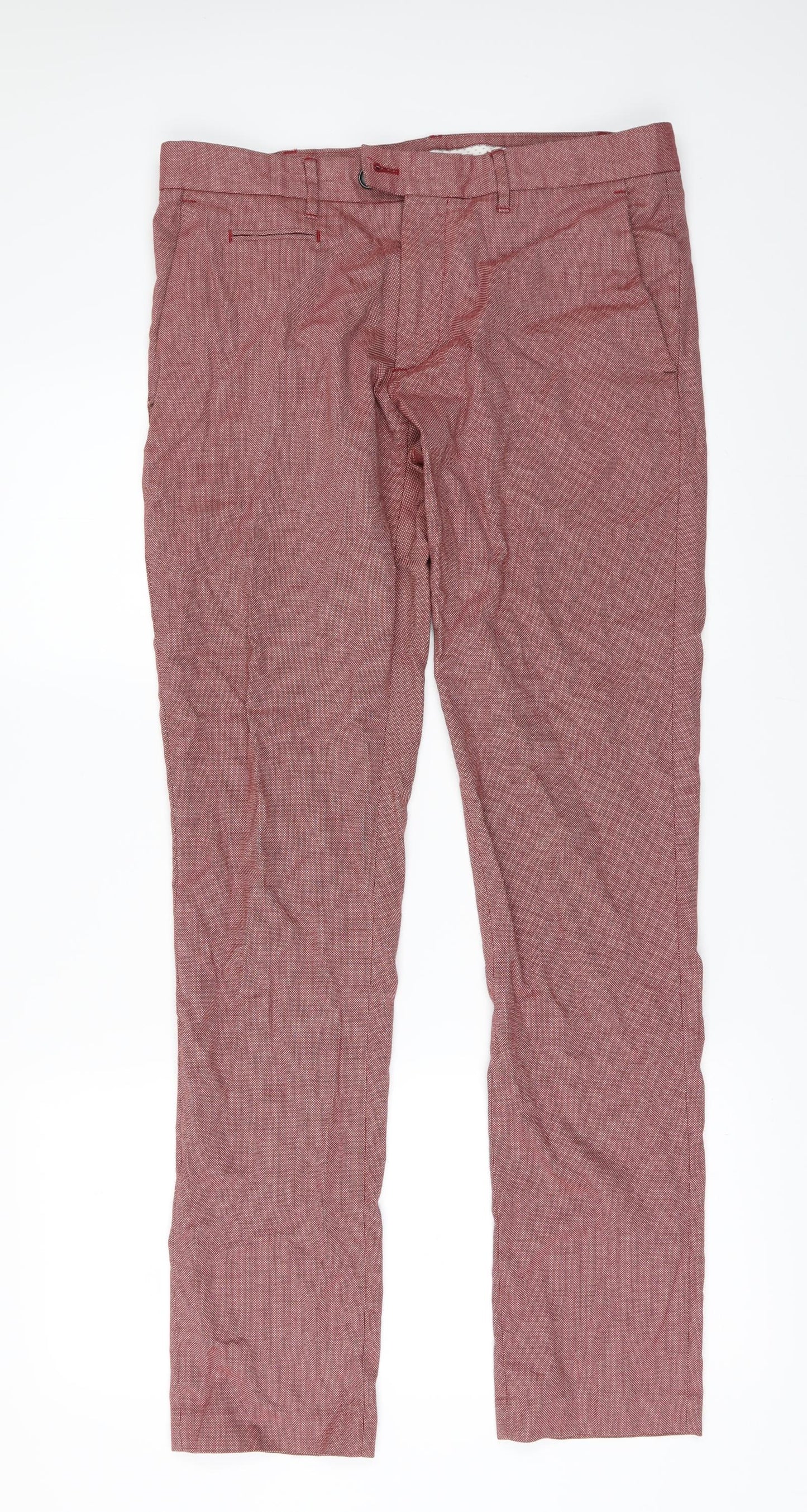 Zara Mens Red   Trousers  Size 34 in L34 in