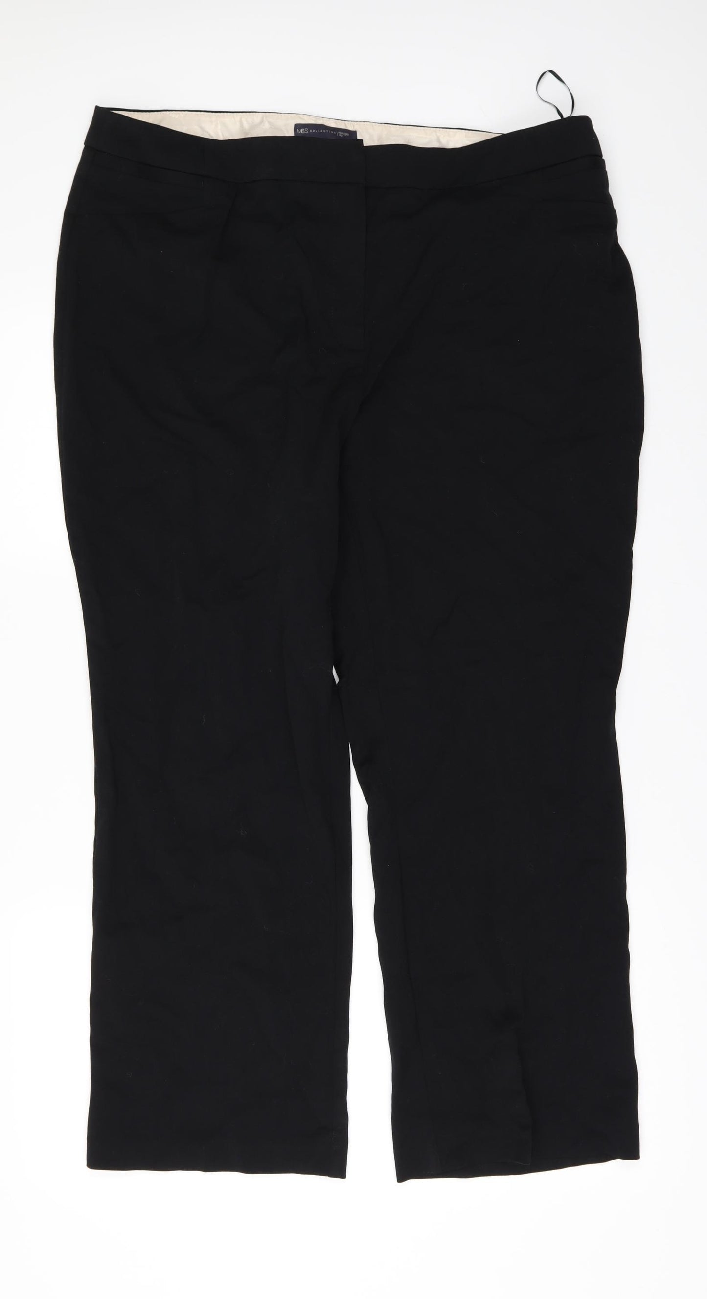 Marks and Spencer Womens Black   Trousers  Size 18 L28 in