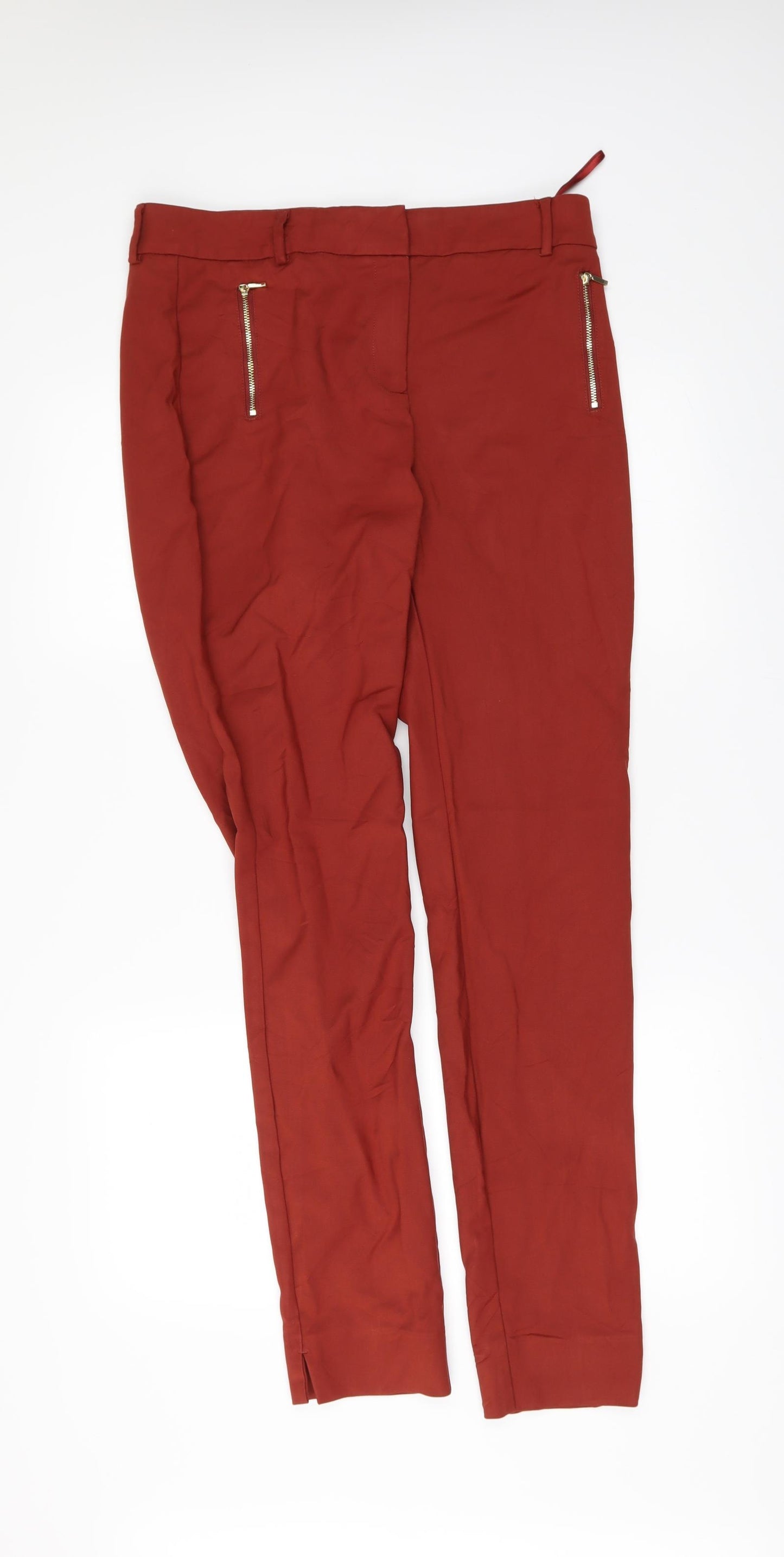 NEXT Womens Orange   Trousers  Size 12 L31 in