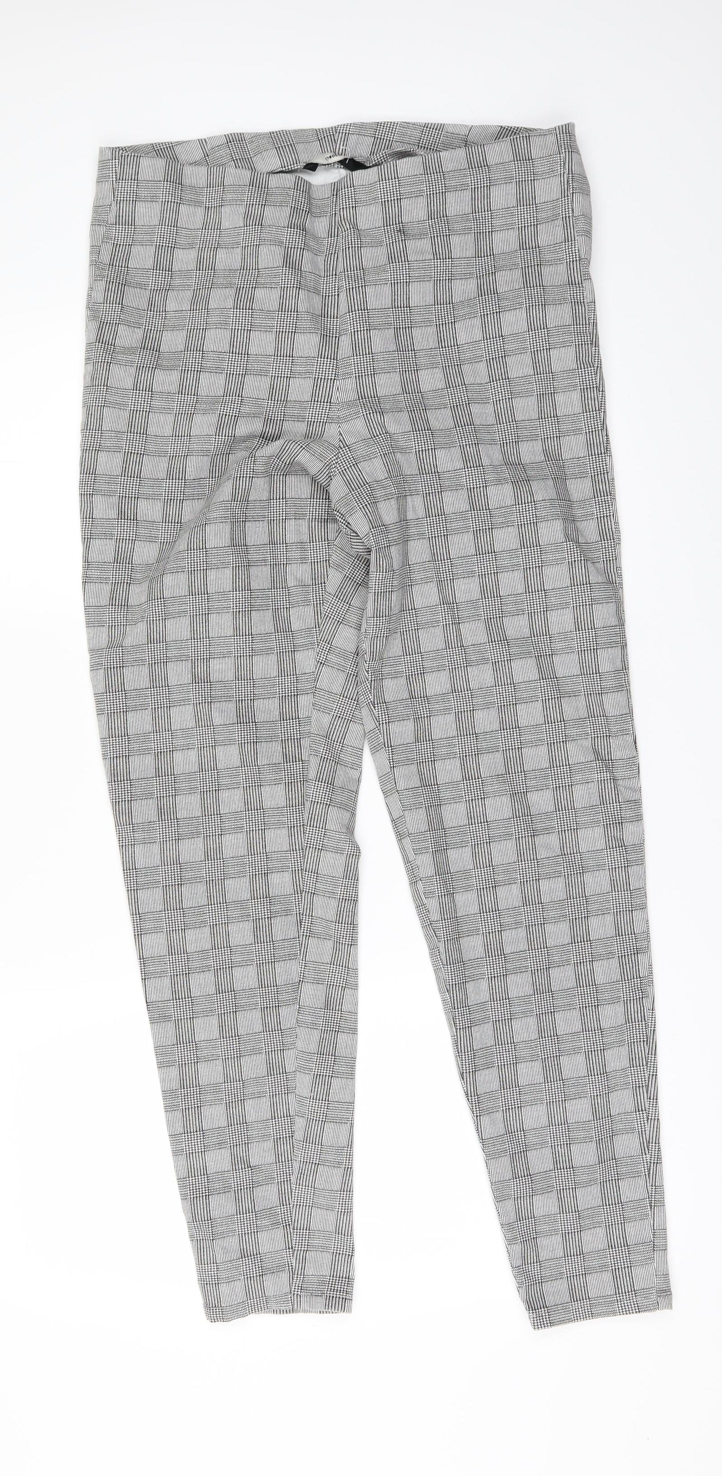 George Womens Grey Check  Trousers  Size 14 L29 in