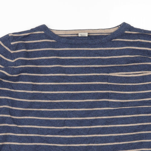 TU Girls Blue Striped  Pullover Jumper Size 12 Years